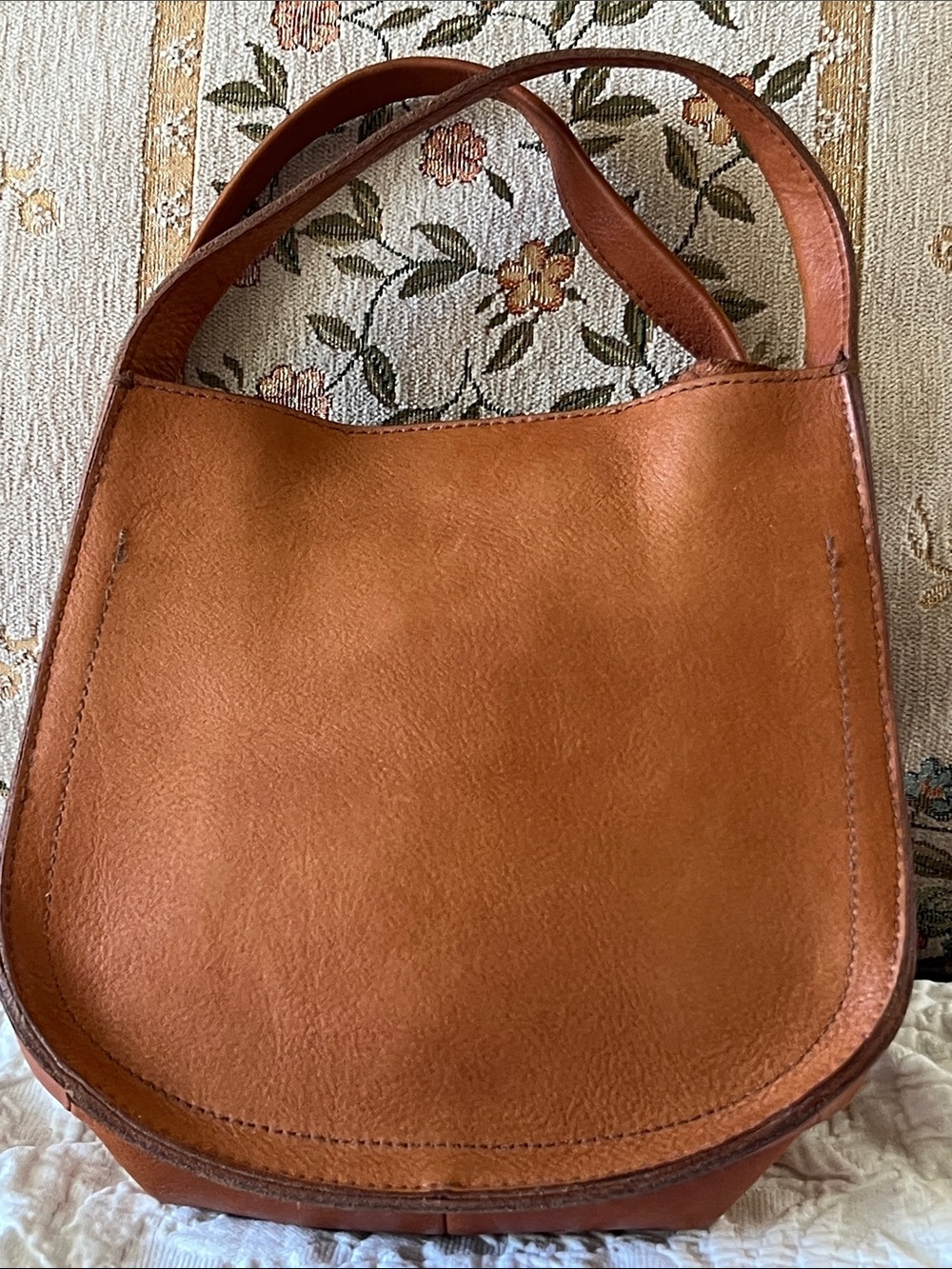 Madewell Cognac Leather Satchel Bag